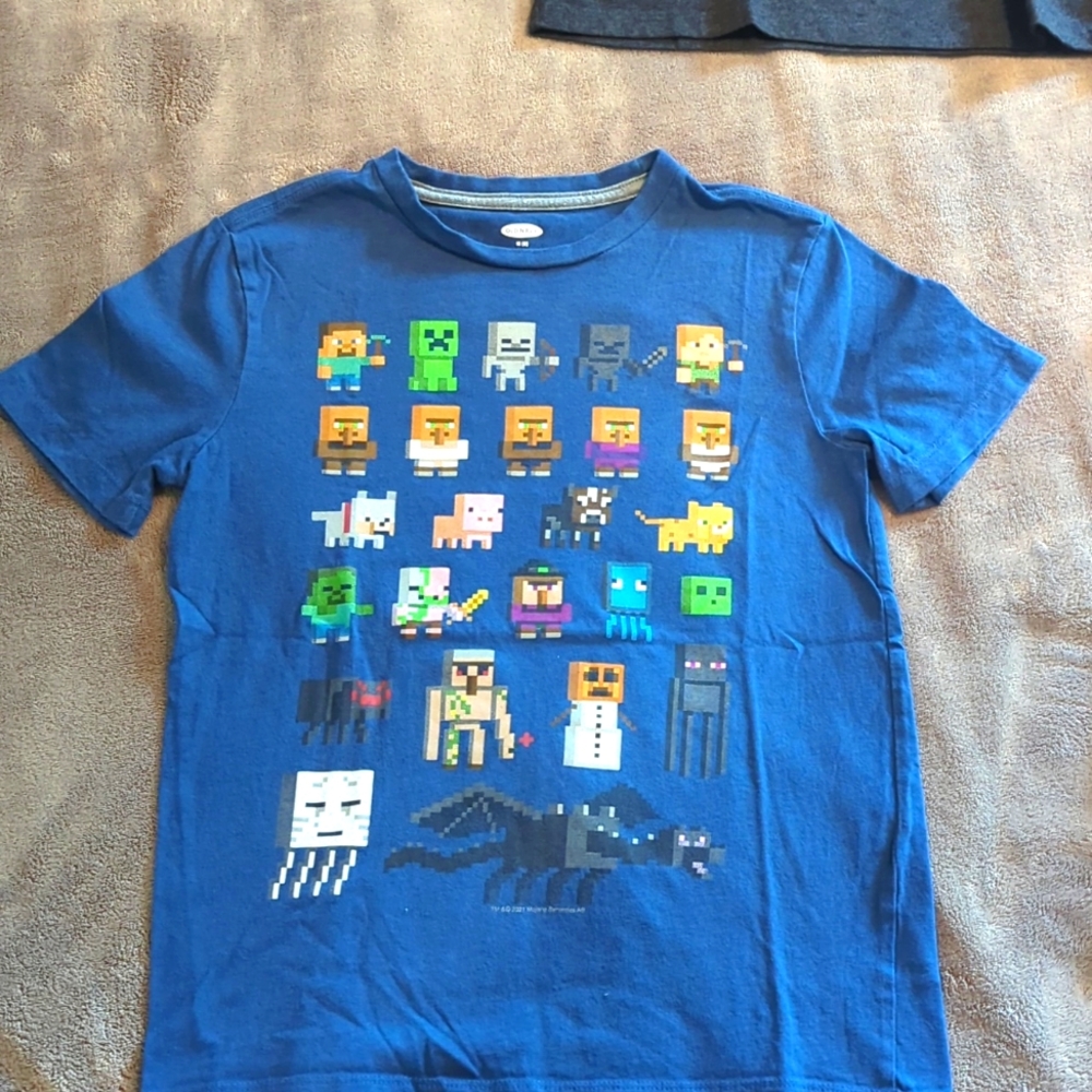 Minecraft Tshirt Old Navy Kids Medium (8)